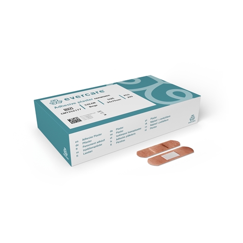 Plāksteris no neausta materiāla Evercare – 2,4x7cm bēšs – 200 gab