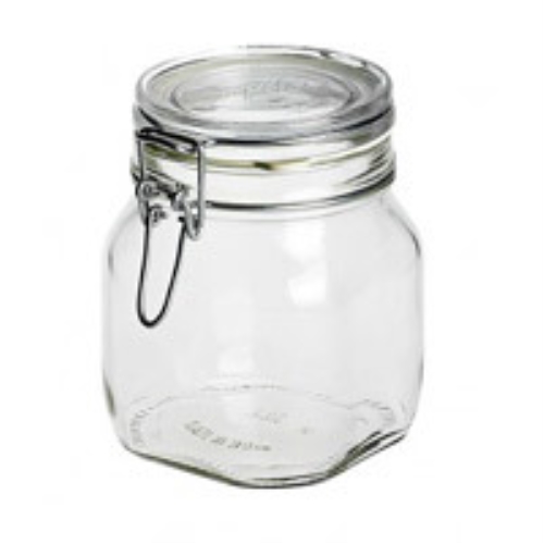 Burk med glaslock klar – 0,50cl Bormioli – 6 st