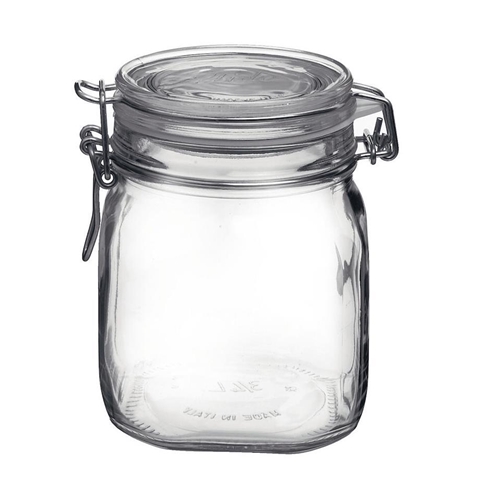 Burk med glaslock klar – 0,75cl Bormioli – 6 st