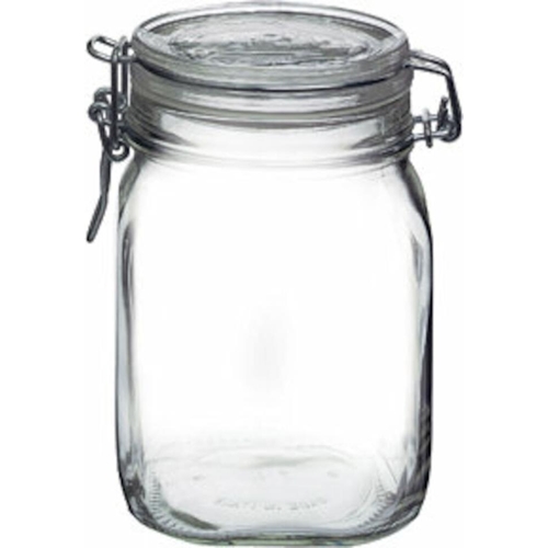 Burk med glaslock klar – 1L Bormioli – 6 st