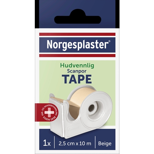 Hæft papir Scanpor – 2,5cmx10m beige holder st-p – 10 stk