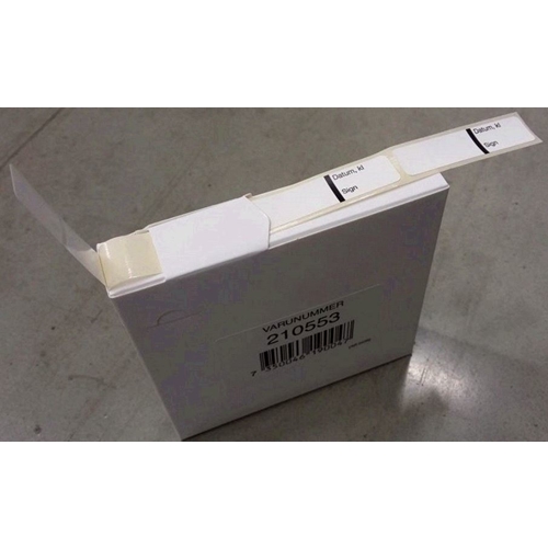 Neitrāla etiķete šļircēm – 12x50mm – 500 gab.