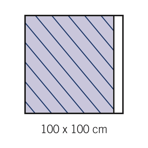 Op lakan häftande evercare – 100x100cm – 52 st