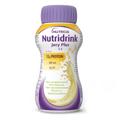 Nutridrink Jucy Plus – 4x200ml päron-fläder – 4 st