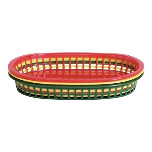 Korg – 28x18cm plast grön – 6 st