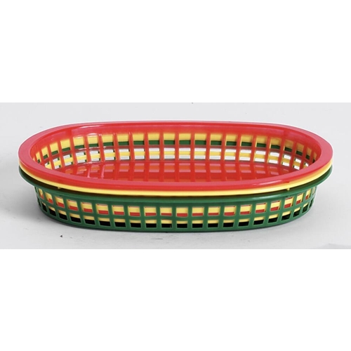 Korg oval – 30x23cm röd