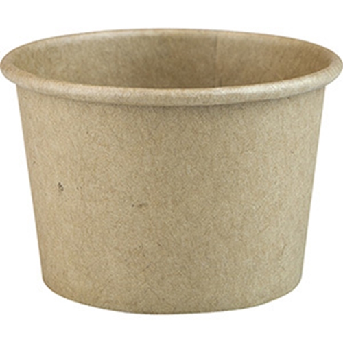 Papīra/PE mērces trauciņš – 60ml Ø62/48x40mm brūns – 100 gab.