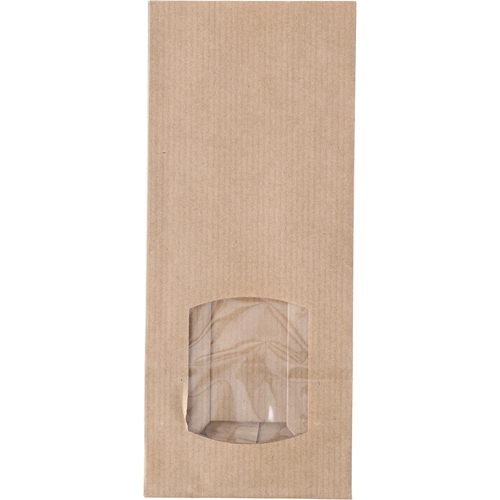 Maizes maisiņš ar logu – 80x50x190mm brūns – 1000 gab