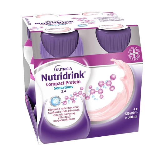Nutridrink Compact Protein – 4x125ml Svalkande Röda bär – 4 st