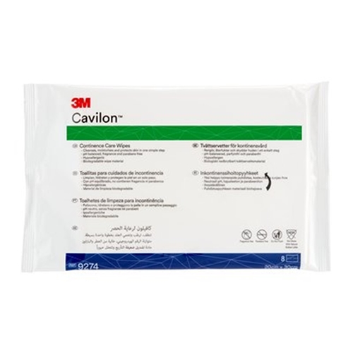 Barjeras mazgāšanas salvetes Cavilon 3-1 – 20x30cm Cont Care Wipes 8 iepakojumi