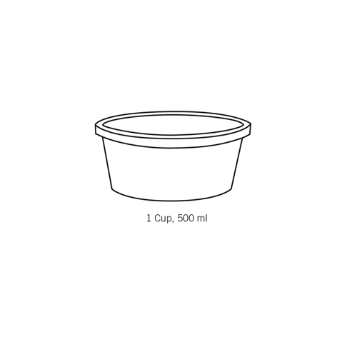 Plastmasas bļoda Evercare MediKit – 500ml zila – 64 gab.
