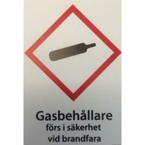 Zīme Gasflaskas – A6 105x148mm plastmasa