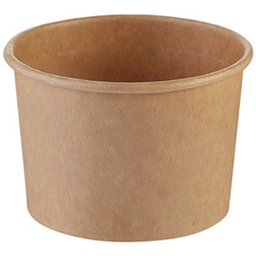 Papbæger/PE til suppe/wok – 230ml Ø90/80x60mm brun – 50 stk