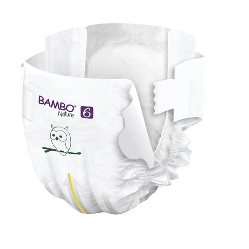 Bērnu autiņbiksītes Bambo Nature – 6 16+ kg lielais iepakojums – 120 gab.