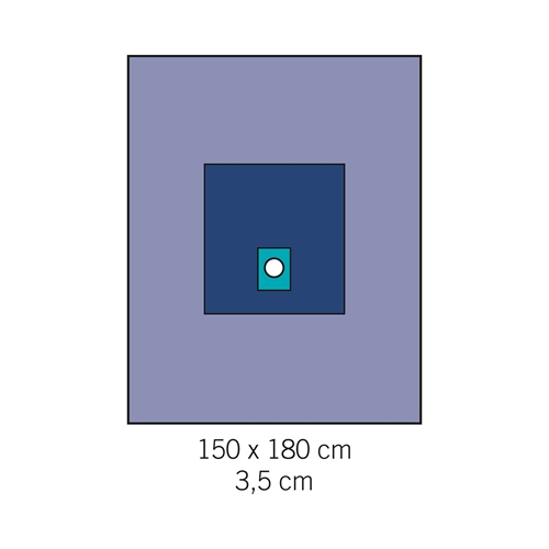 På lagen Hånd/fod evercare – 150x180cm hul 3,5cm – 34 stk