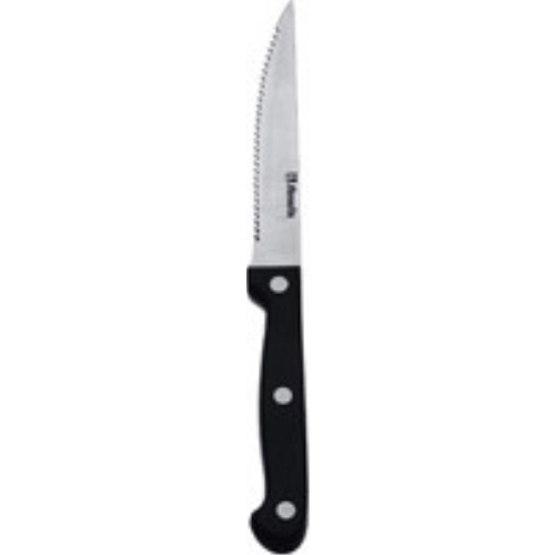Stekkniv svart skaft – 21,7cm tandad – 12 st