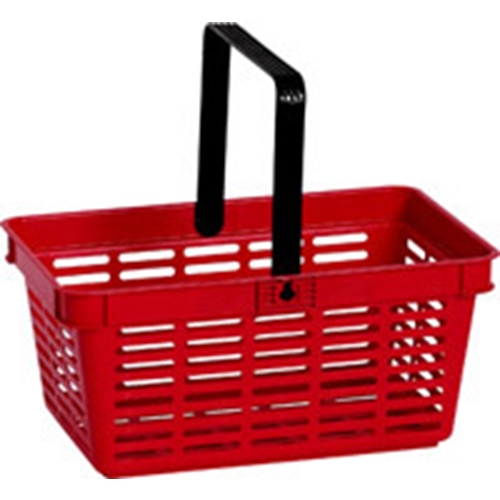 Kundkorg röd plast – 46x29cm Idealpla