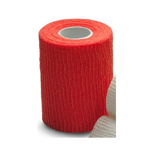 Kohēzīvā fiksācijas saite Wero Solifix 10 – 8cmx20m sarkana bez lateksa.