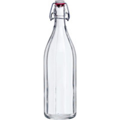 Flaska kantig glas 1,0L – M