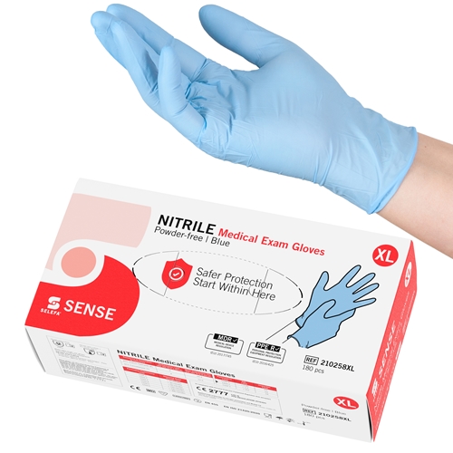 Nitrila cimdi Selefa pf – XL SENSE zili AQL 1,5 – 180 gab