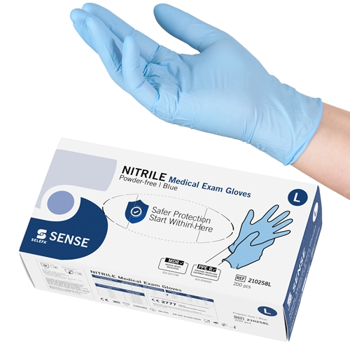 Nitrila cimdi Selefa pf – L SENSE zili AQL 1,5 – 200 gab