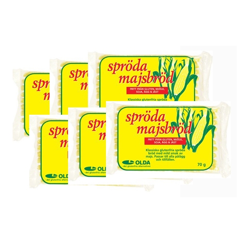 Majsbröd spröda GF MF – 70gx24st Olda – 24 st
