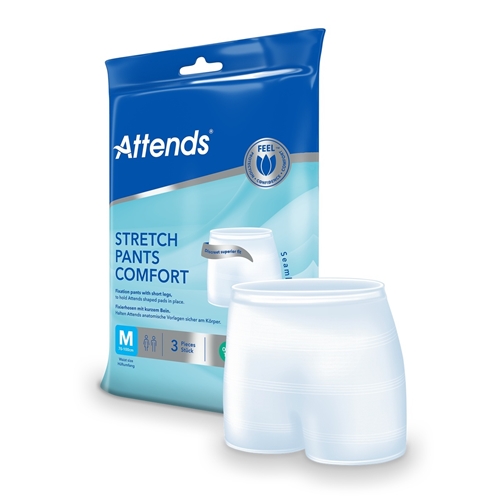 Kiinnityshousut lahkeilla – Attends StretchPant Comfort M