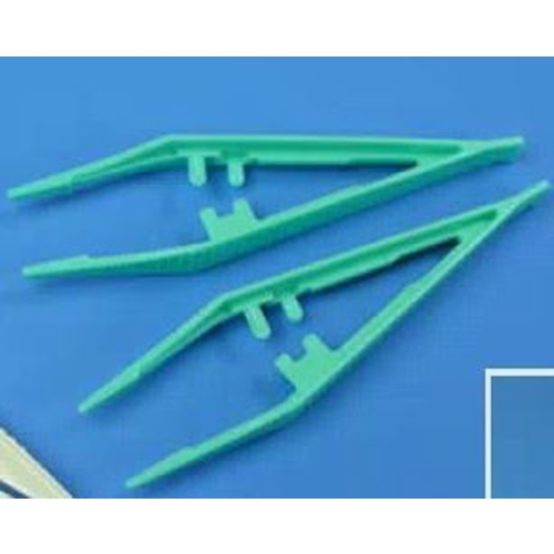 Plastmasas pincete vienreizējai lietošanai – 127 mm zaļa sterila – 50 gab.