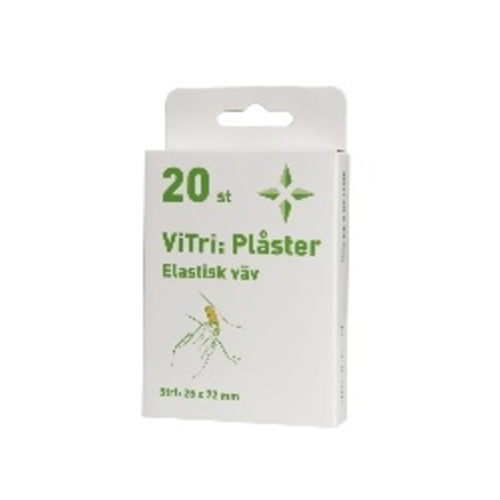 Tekstila plāksteri ViTri – 2,5×7,2cm bēša iepakojumā – 20 gab.