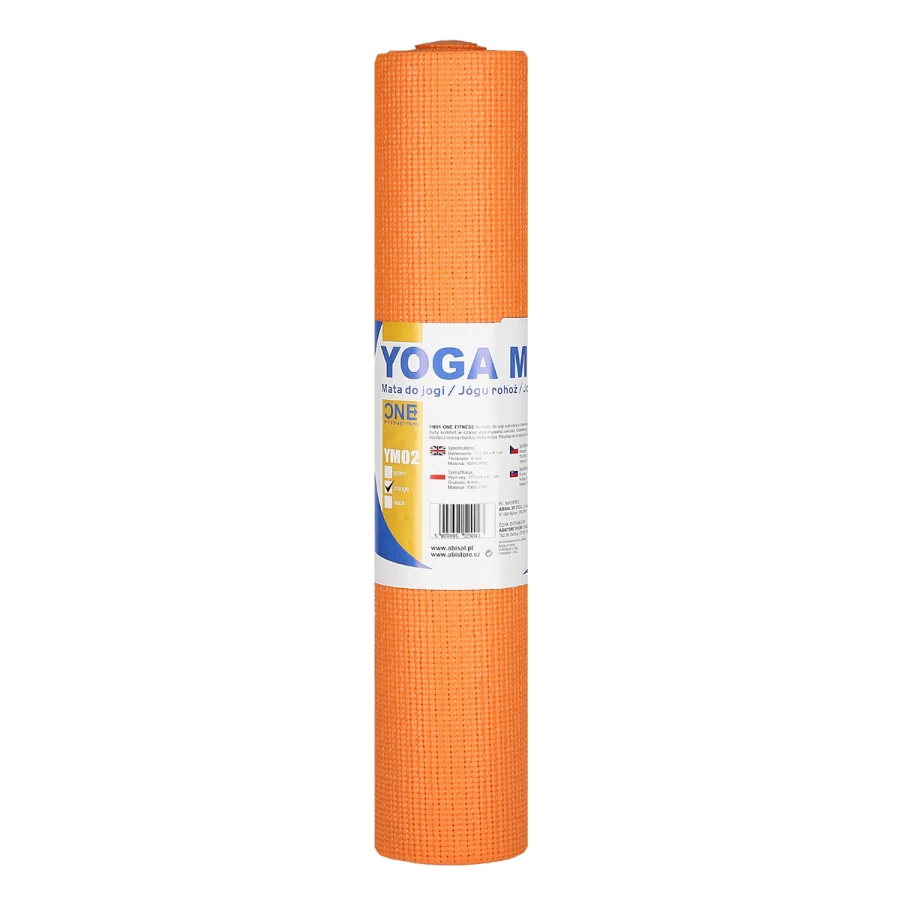 Oranža jogas paklājiņš relaksācijai One Fitness