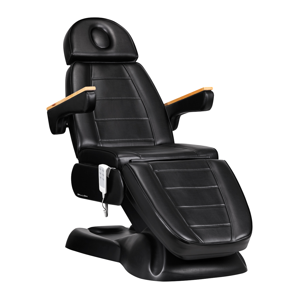 Elektriskais kosmētikas krēsls SILLON Lux 273B ar 3 motoriem melnā krāsā