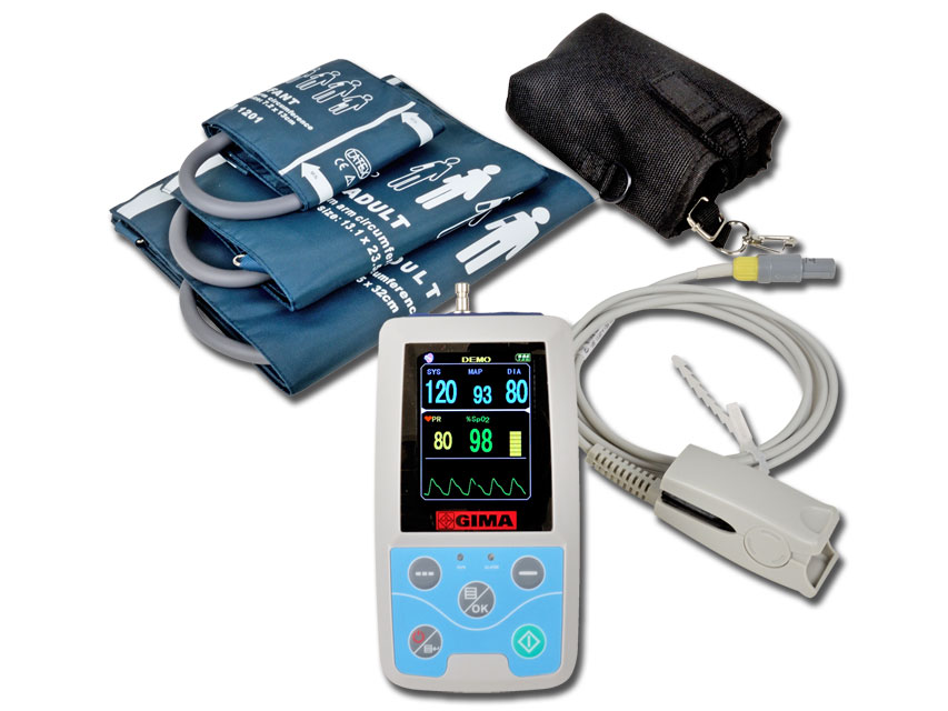 GIMA 24 TIMER ABPM + PULSFREKVENS + SpO2 MONITOR