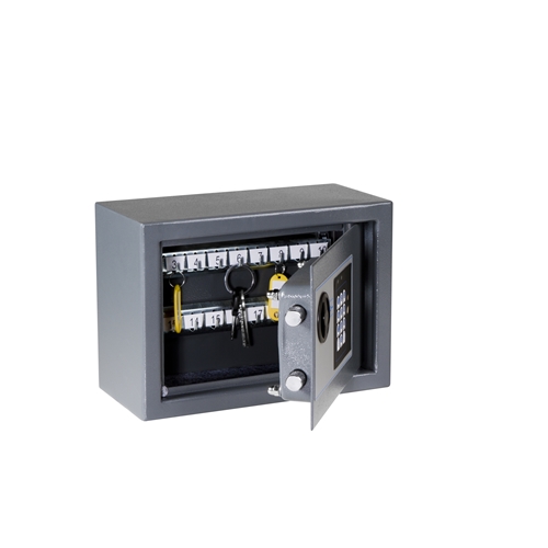 Atslēgu skapis N20H ar elektronisko kodu slēdzeni – 200x280x130mm pelēks, 20 āķi
