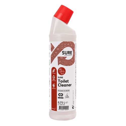 Sanitārais tīrītājs WC SURE tualetes tīrīšanas līdzeklis – 0,75L bez smaržas pH=3 W2029