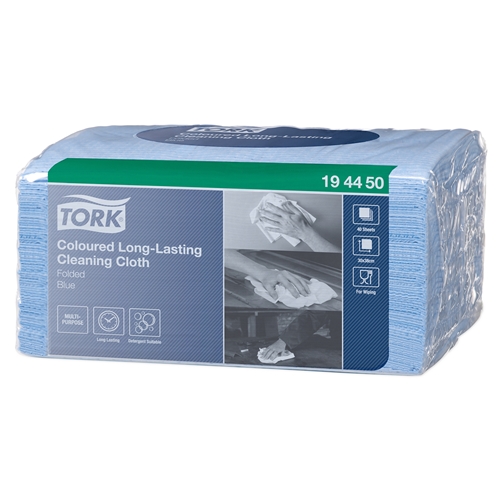 Torku lupatiņa krāsota W8 – 30x38cm zila Tork Premium – 40 gab.