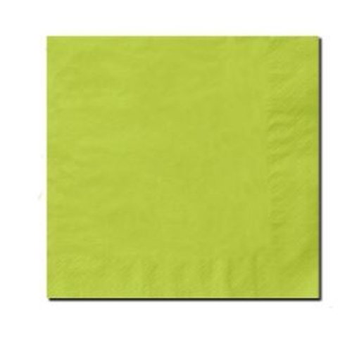 Salvetes 1/4 salocītas 3 slāņi – 33x33cm kivi/laims – 125 gab.