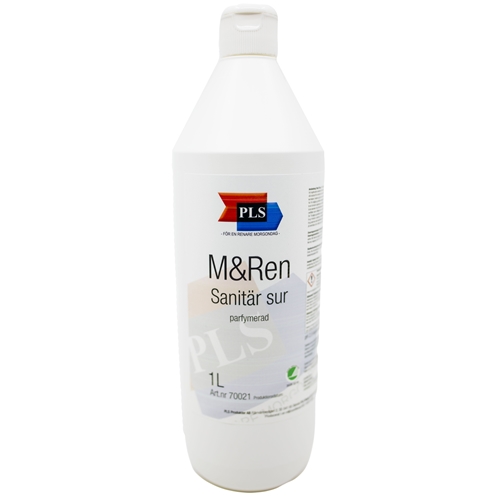 Reng sanitarā/tualetes tīrītājs M&Ren sur – 1L pH=2,5(konc)/4(lietošanai) aromāts – 12 gab