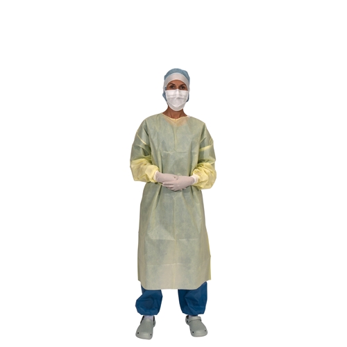 Skyddsrock evercare Special – XL 145cm ærmemanchetter nonw gul – 25 stk