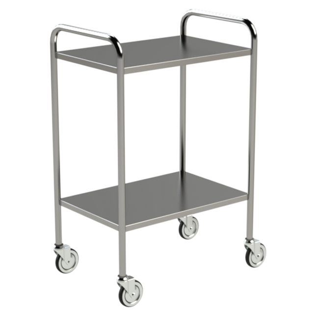 Bord i rustfrit stål 60×40 cm, 2 niveauer