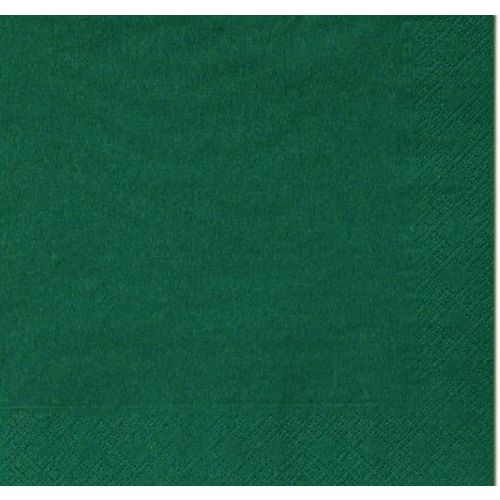 Salvetes 1/4 locījums 3 slāņi – 33x33cm tumši zaļas – 125 gab.