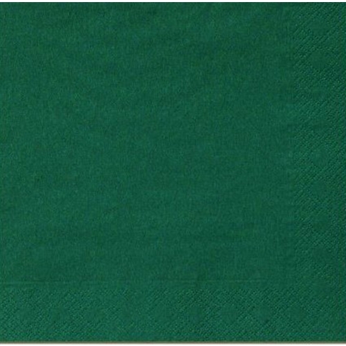 Salvetes 1/4 locījums 3 slāņi – 24x24cm tumši zaļas – 250 gab.