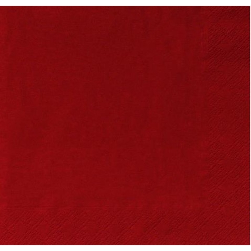 Salvetes 1/4 locījums 3 slāņi – 40x40cm bordo – 125 gab