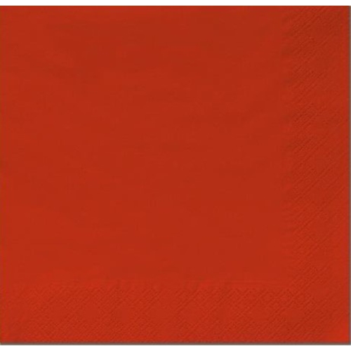 Salvetes 1/4 locījums 3 slāņi – 40x40cm sarkanas – 125 gab.