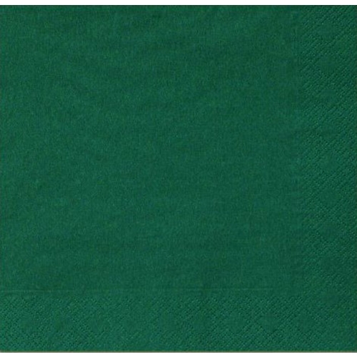 Salvetes 1/4 locījums 3 slāņi – 40x40cm tumši zaļas – 125 gab.